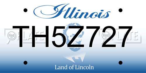 TH5Z727 Illinois License Plate