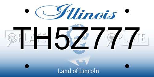 TH5Z777 Illinois License Plate