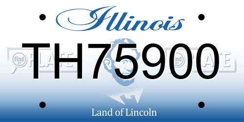 TH75900 Illinois License Plate