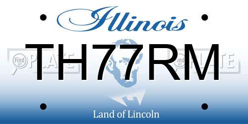 TH77RM Illinois License Plate