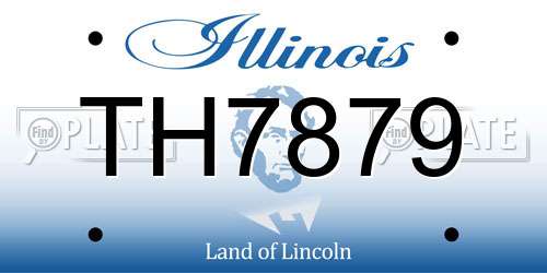 TH7879 Illinois License Plate
