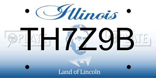 TH7Z9B Illinois License Plate