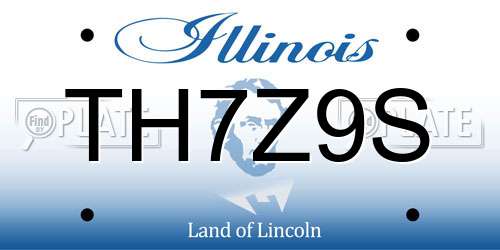 TH7Z9S Illinois License Plate