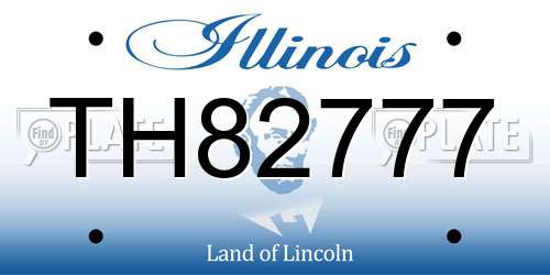 TH82777 Illinois License Plate