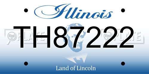 TH87222 Illinois License Plate