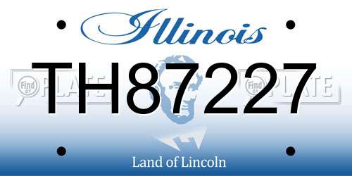 TH87227 Illinois License Plate