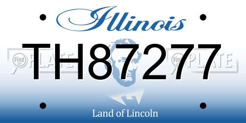 TH87277 Illinois License Plate