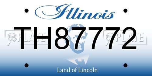 TH87772 Illinois License Plate
