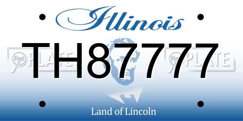 TH87777 Illinois License Plate