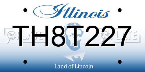 TH8T227 Illinois License Plate
