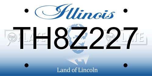 TH8Z227 Illinois License Plate