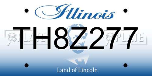 TH8Z277 Illinois License Plate
