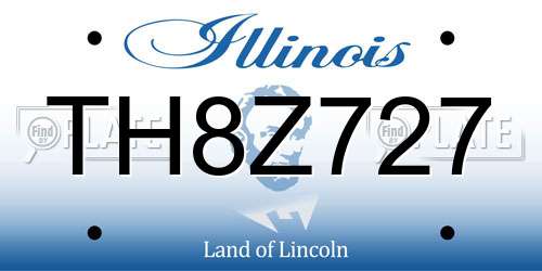 TH8Z727 Illinois License Plate