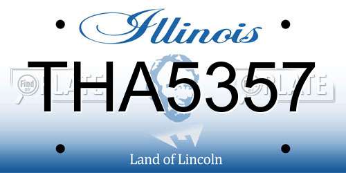 THA5357 Illinois License Plate