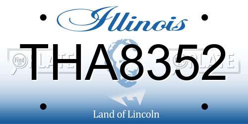 THA8352 Illinois License Plate