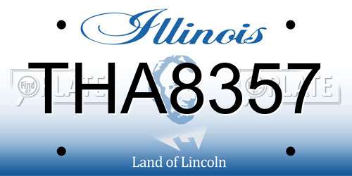 THA8357 Illinois License Plate