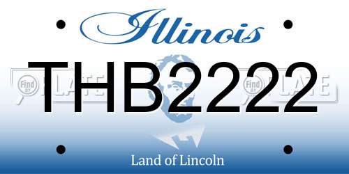 THB2222 Illinois License Plate