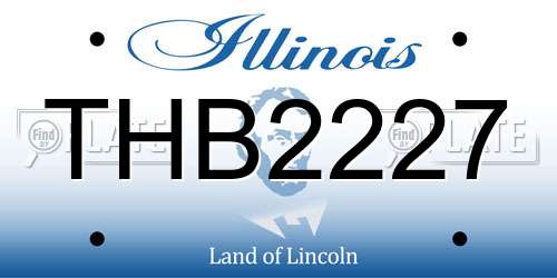 THB2227 Illinois License Plate