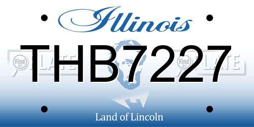 THB7227 Illinois License Plate