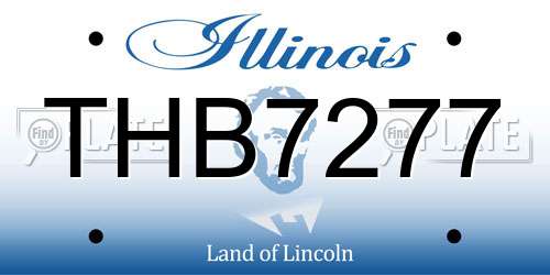 THB7277 Illinois License Plate