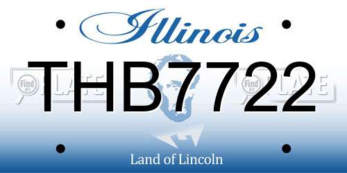THB7722 Illinois License Plate