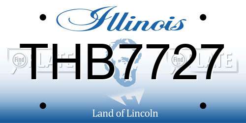 THB7727 Illinois License Plate