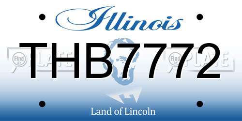 THB7772 Illinois License Plate
