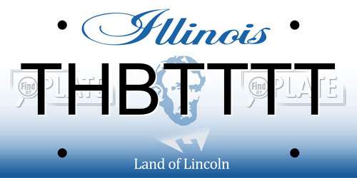 THBTTTT Illinois License Plate