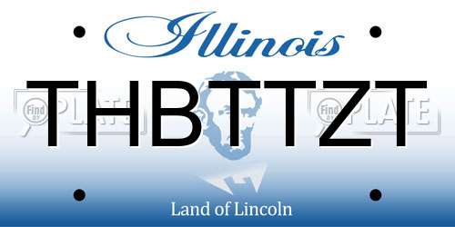 THBTTZT Illinois License Plate