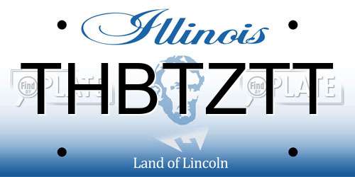 THBTZTT Illinois License Plate