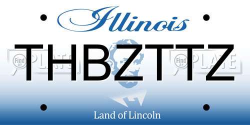 THBZTTZ Illinois License Plate