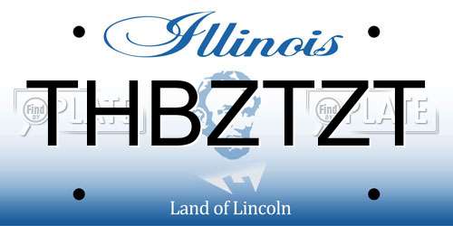 THBZTZT Illinois License Plate
