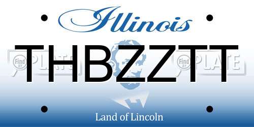 THBZZTT Illinois License Plate