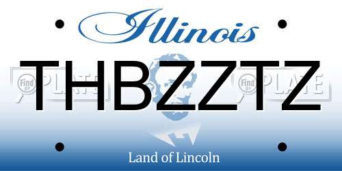 THBZZTZ Illinois License Plate