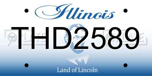 THD2589 Illinois License Plate