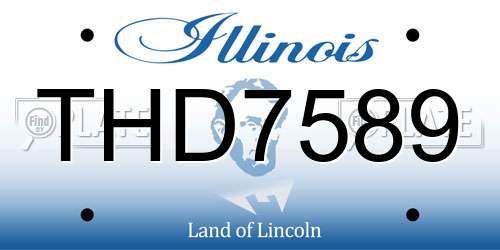 THD7589 Illinois License Plate
