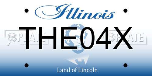 THE04X Illinois License Plate