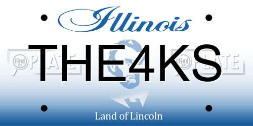 THE4KS Illinois License Plate