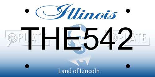 THE542 Illinois License Plate