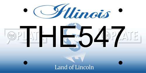 THE547 Illinois License Plate