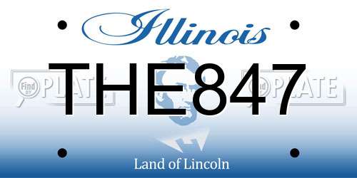 THE847 Illinois License Plate