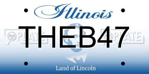 THEB47 Illinois License Plate