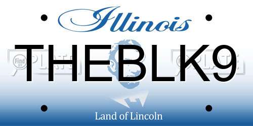 THEBLK9 Illinois License Plate