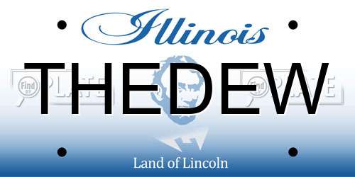 THEDEW Illinois License Plate