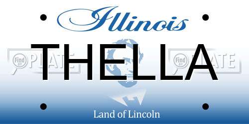 THELLA Illinois License Plate