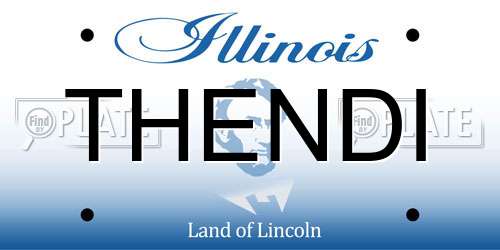 THENDI Illinois License Plate