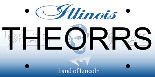 THEORRS Illinois License Plate