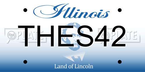 THES42 Illinois License Plate