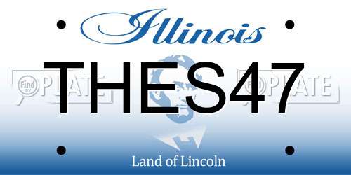 THES47 Illinois License Plate