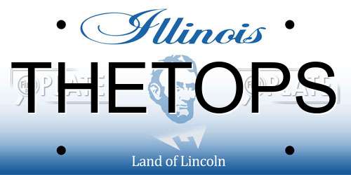 THETOPS Illinois License Plate
